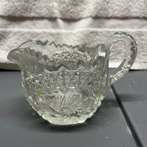 Antique EAPG Glass Creamer Pitcher